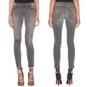 MOTHER Looker Ankle Fray Jeans 24 Last Chance Saloon Distressed Frayed Hem